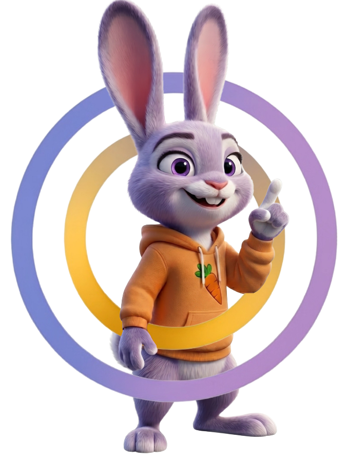 The Easter Bunny composed through the MagicLens ring