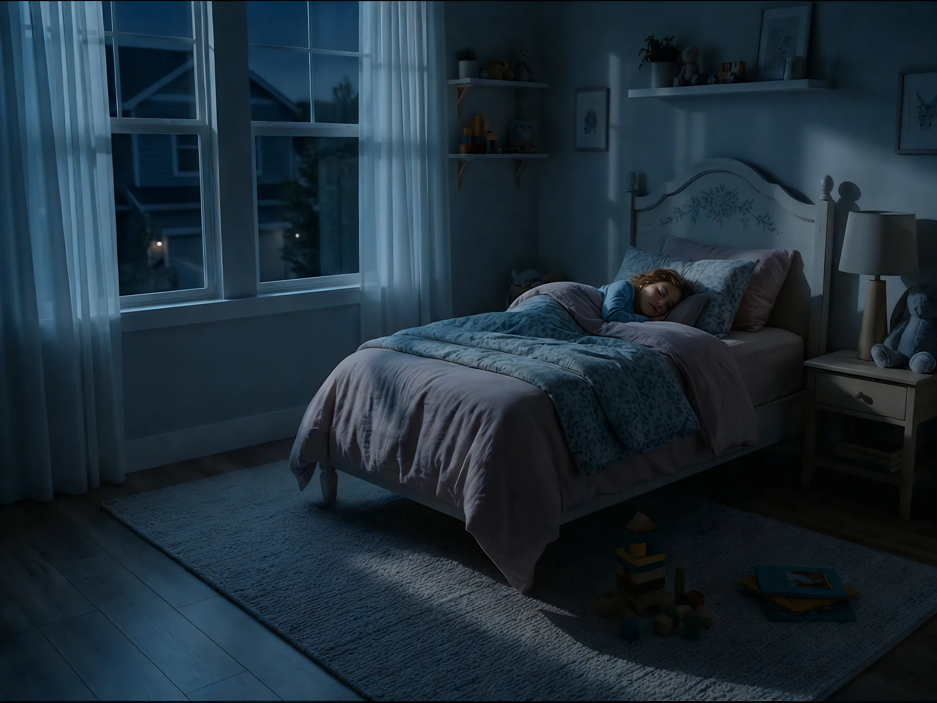 Your child's room at night